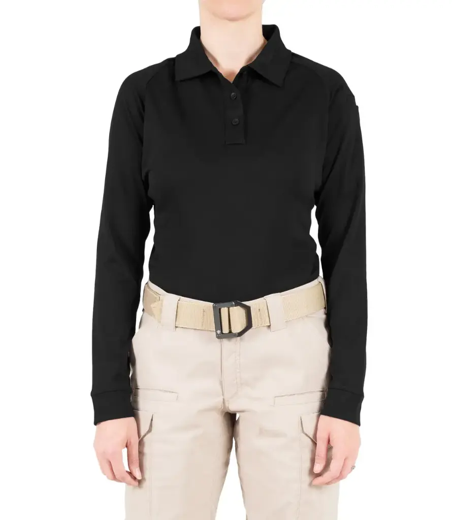 First Tactical L/S Women's Performance Polo (XS, SILVER)